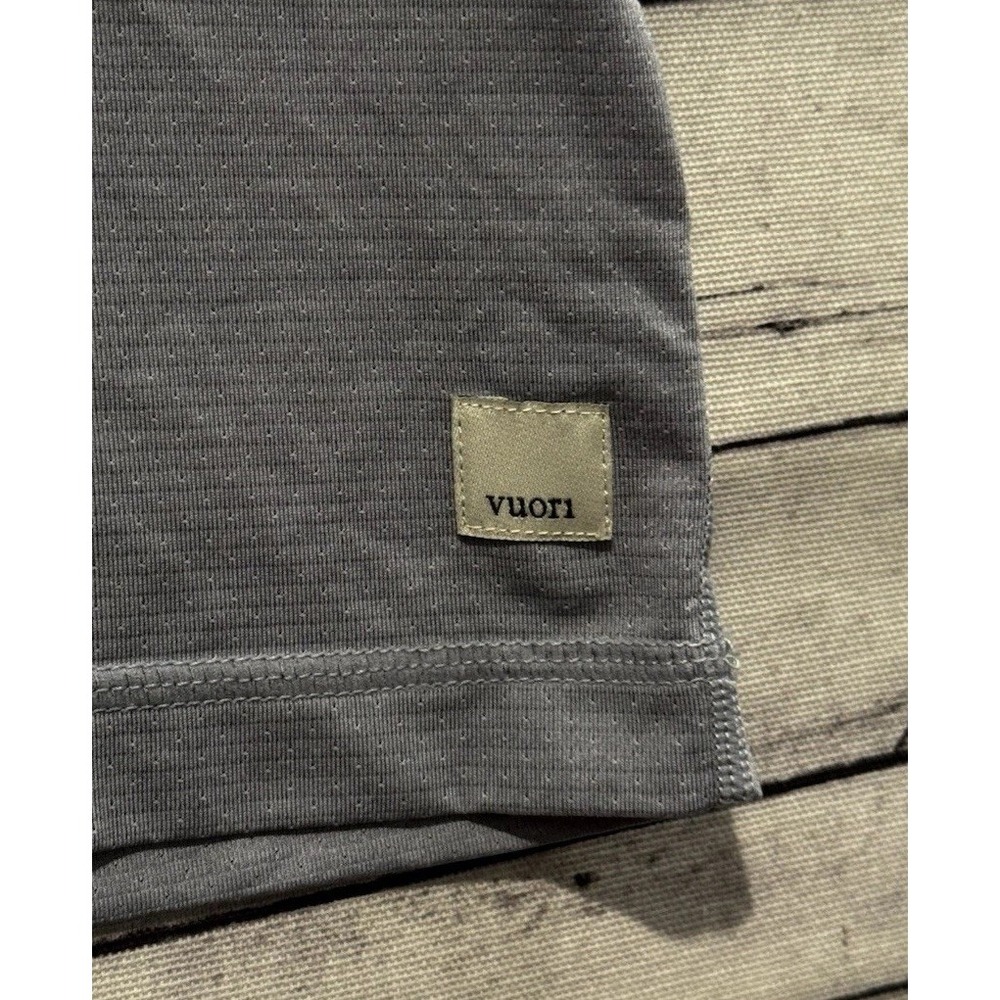 VUORI Mens Tradewind Active Performance Shirt Sz L Gray Short Sleeve Pocket V109 - Picture 5 of 12